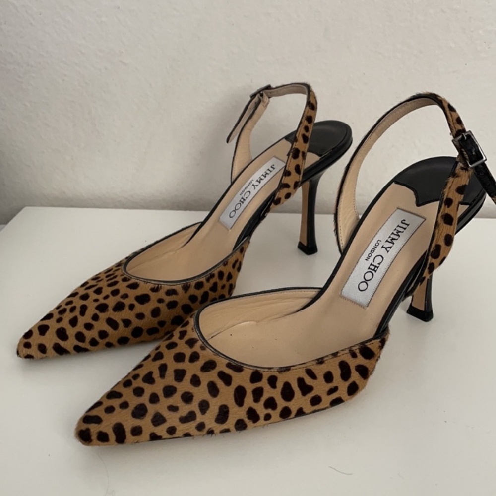 Jimmy Choo Leopard Slingbacks